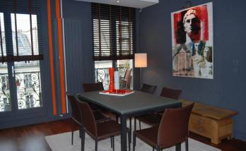 Peinture foncée dans salon Libourne