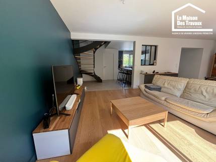 idee deco salon verriere et bleu canard