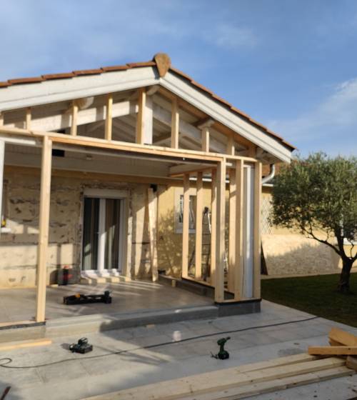 extension ossature bois à Voiron