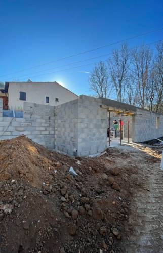 Suite des travaux de l'extension de maison