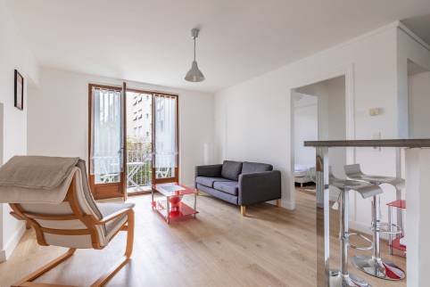 Rénovation d'un appartement destiné à la colocation étudiante, Lyon  / Séjour sur terrasse