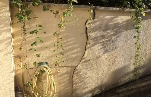Murets descente de garage qui s'éfondraient