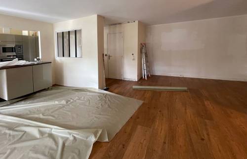 Revêtement de sol phase travaux