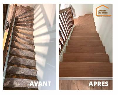 Rénovation d'un vieil escalier béton