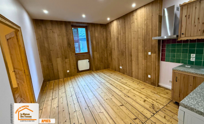 rénovation montagne Beaufort, appartement rénové Savoie, parquet bois massif, rénovation complète appartement, courtier en travaux Albertville