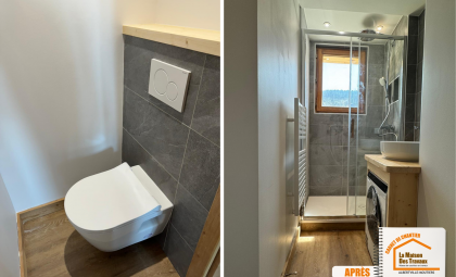 Rénovation appartement Crest-Voland, installation cuisine moderne, optimisation petits espaces