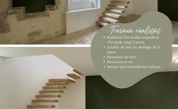 Création d'un escalier sur mesure à Jonzac 