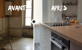Avant après, rénovation totale de cuisine a Sainte-Maxime