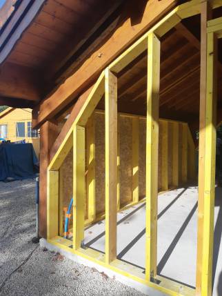 Construction d'une extension de maison en ossature bois - Priay 01