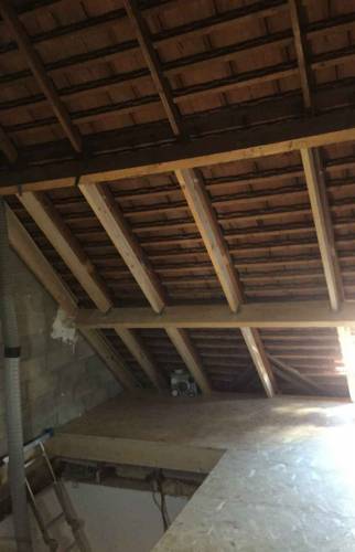 Mise à nue de la charpente (91)