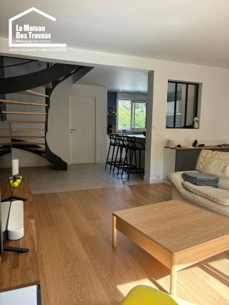 travaux renovation salon longueur verriere