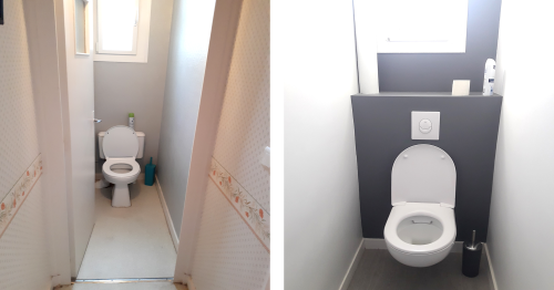 Toilettes AVANT / APRES