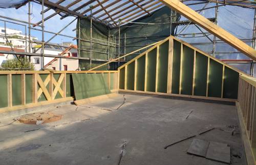 construction de la surélévation