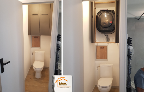 La Maison des Travaux Moûtiers, rénovation intérieure Méribel, lissage murs plafonds, WC optimisés appartement, courtier en travaux Albertville