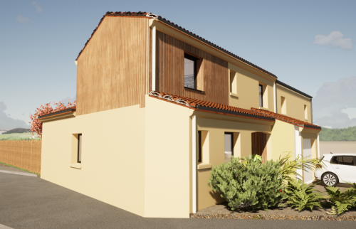 Surélévation en ossature bois à Vertou - visualisation après travaux