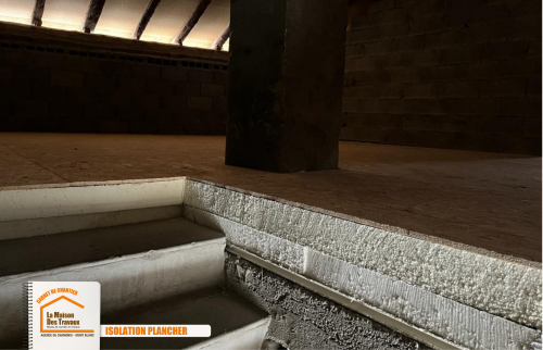 isolation plancher combles, plancher bois OSB, MaPrimeRénov isolation toiture, confort thermique maison montagne, rénovation chalet Megève, la maison des travaux chamonix