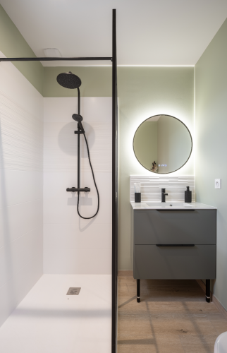 Création d'une salle de bain pour les invités au Bignon