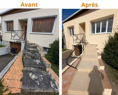 Réno escaliers extérieurs Olivet