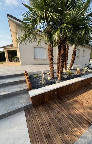 Création de terrasse en béton à Vienne