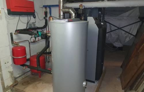 Mise en place du nouveau système de chauffage 