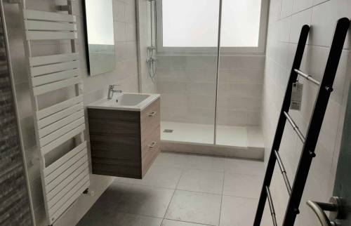 rénovation de salle de bain avec WC standard à Crécy-la-Chapelle 