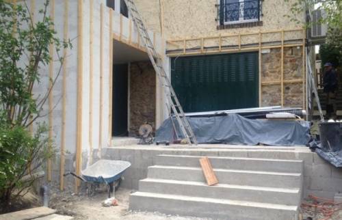 Extension d'une maison en bardage bois à Sèvres