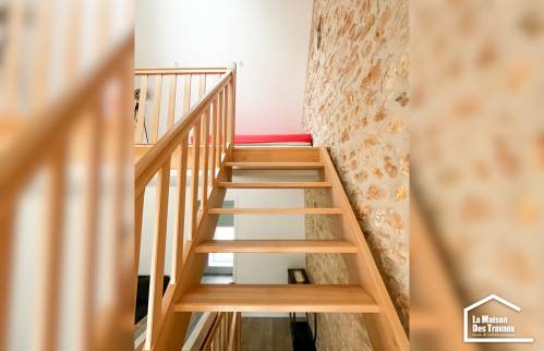 Rénovation d'un escalier en bois sur-mesure 