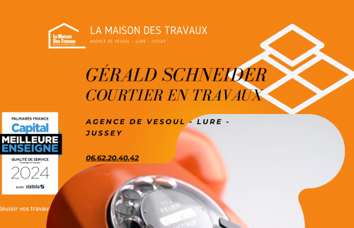 Faites appel à Gérald Schneider, courtier en travaux à Vesoul, Lure et Jussey pour piloter vos rénovations en toute sérénité.
