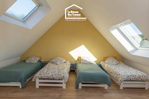 Espace nuit enfants maison secondaire Morbihan