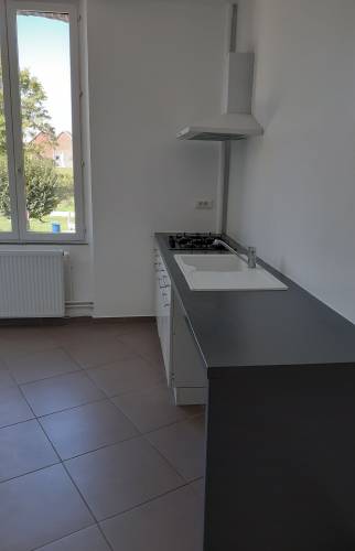 Rénovation de maison avec pose de dalles grès cérame plain-pied de maison - Vexin - 95 - 