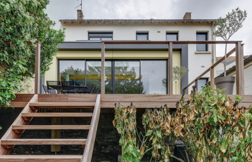 Extension extérieur - Extension en ossature bois À Vertou (44)