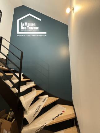 Escalier bois métal design intérieur