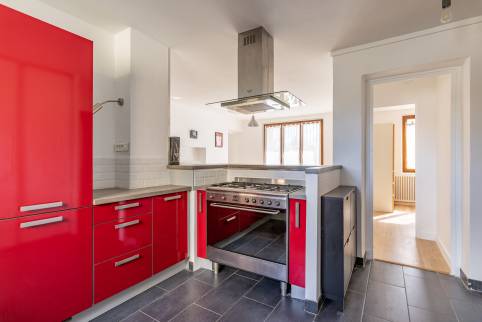 Rénovation d'un appartement destiné à la colocation étudiante, Lyon / Cuisine ouverte sur séjour