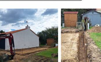 Construction de garage avec travaux de terrassement - Pornic 44210