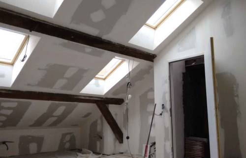 Travaux en cours - Aménagement Comble Lyon 3