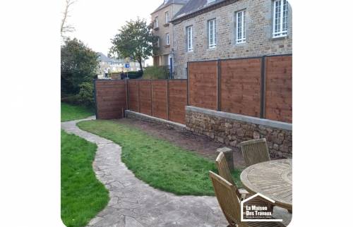 Cloture en bois et en aluminium 