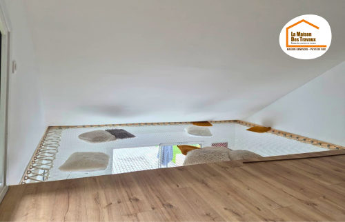 rénovation et extension Douvaine, extension design Bassin Genevois, projet maison contemporaine, extension avec mezzanine Haute-Savoie, agrandissement lumineux