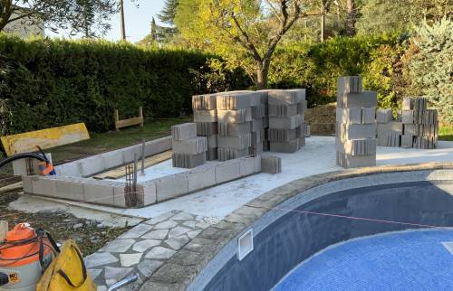 Construction pool house