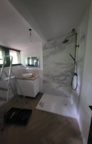 salle de bain en rénovation