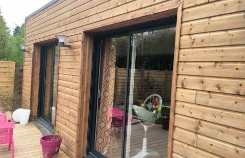 Extension en bois près de Rouen