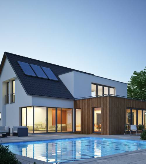 Maison avec extension latérale 