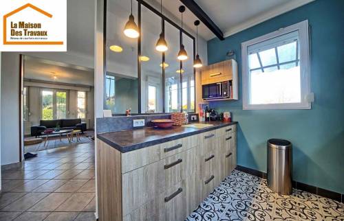 Mur porteur ouvert pour agrandissement vers le salon (Montgeron 91230)