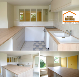 Rénovation de maison avec nouvelle cuisine équipée - Solliès-Pont 83210