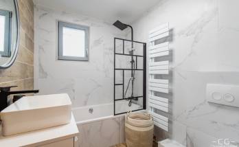 Rénovation d’une salle de bain à Vinay baignoire