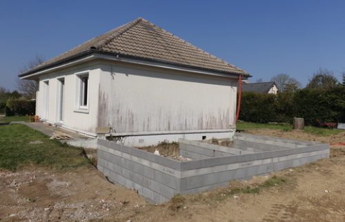 Agrandissement en cours de la maison