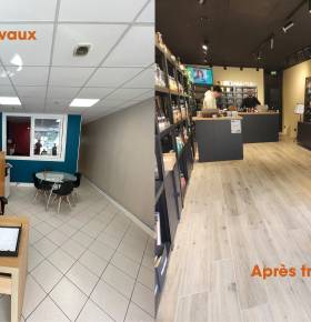 Avant/Après rénovation de la boutique à Yerres (91330)