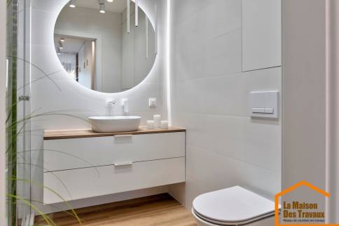 renovation moderne d'une salle de bains