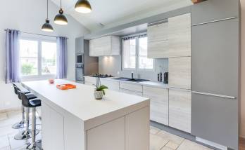 Ouverture cuisine avec création îlot central et verrière appartement Cormeilles-en-Parisis (95240)