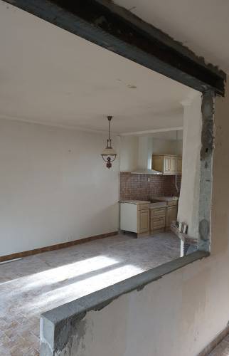Avant travaux dans le salon d'une maison 