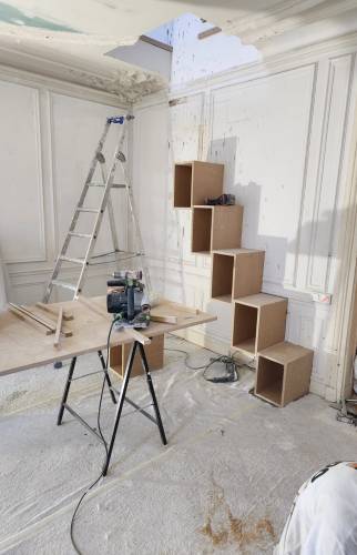 construction d'un escalier gain de place